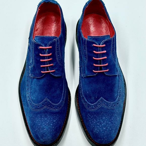 Bugatchi Suede Wingtip Derby's Mens SZ 9.5 - Picture 3 of 16